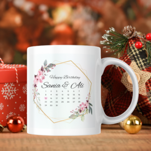 Personalized Two Names Birthday Mug - Perfect Custom Gift for Birthdays