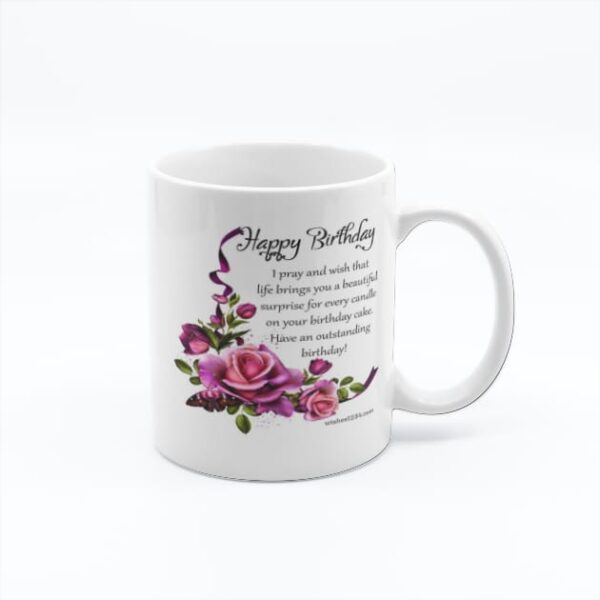 Personalized Quotes and Flowers Birthday Mug - Perfect Custom Gift for Birthdays