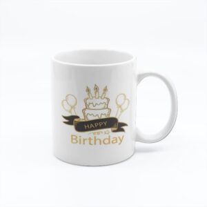 Personalized Cake and Balloons Birthday Mug - Perfect Custom Gift for Birthdays