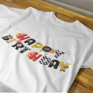 Customized Racer Text Birthday T-Shirts – Celebrate Every Moment in Style 2025
