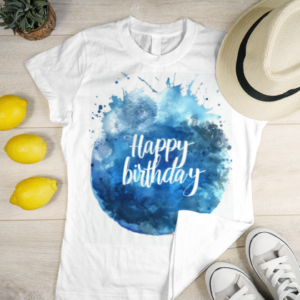 Customized Blue Splash Birthday T-Shirts – Celebrate Every Moment in Style 2025