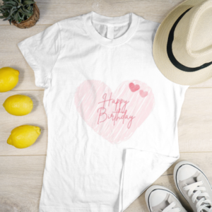 Customized Pink Heart Birthday T-Shirts – Celebrate Every Moment in Style 2025