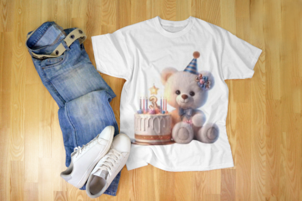Customized Bear with cake Birthday T-Shirts – Celebrate Every Moment in Style 2025