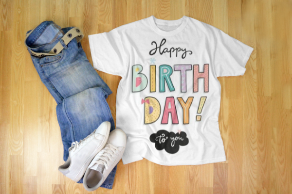 Customized Colorful Text Birthday T-Shirts – Celebrate Every Moment in Style 2025