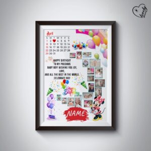 "Stylish Balloons Birthday Frame – Cherish Your Precious Moments"