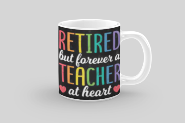 "Beautiful Ceramic Colorful Text Teacher Mug – Thoughtful Gift for Educators"