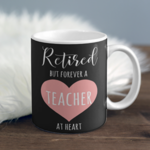 "Beautiful Ceramic Pink Heart Teacher Mug – Thoughtful Gift for Educators"
