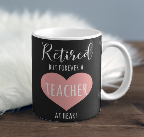 "Beautiful Ceramic Pink Heart Teacher Mug – Thoughtful Gift for Educators"