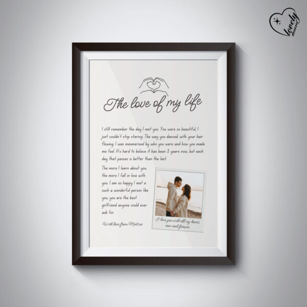 Custom Text for Love Anniversary Frame – Celebrate Your Love