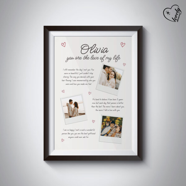Custom For Wife Anniversary Frame – Celebrate Your Love