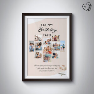 "Stylish Dad Birthday Frame – Cherish Your Precious Moments"