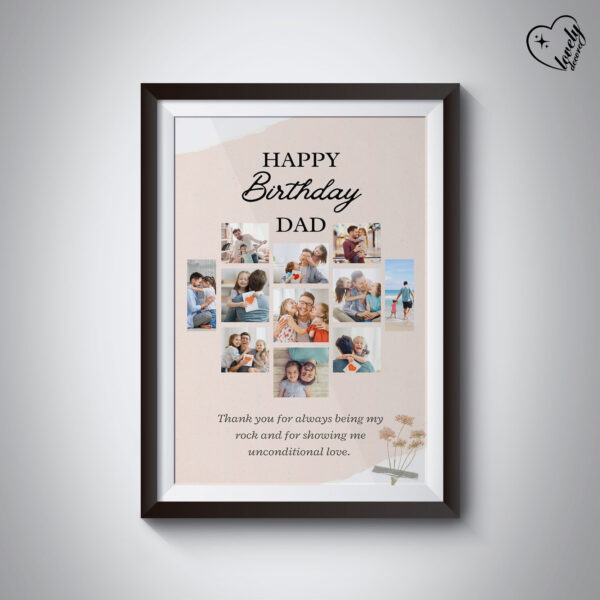 "Stylish Dad Birthday Frame – Cherish Your Precious Moments"