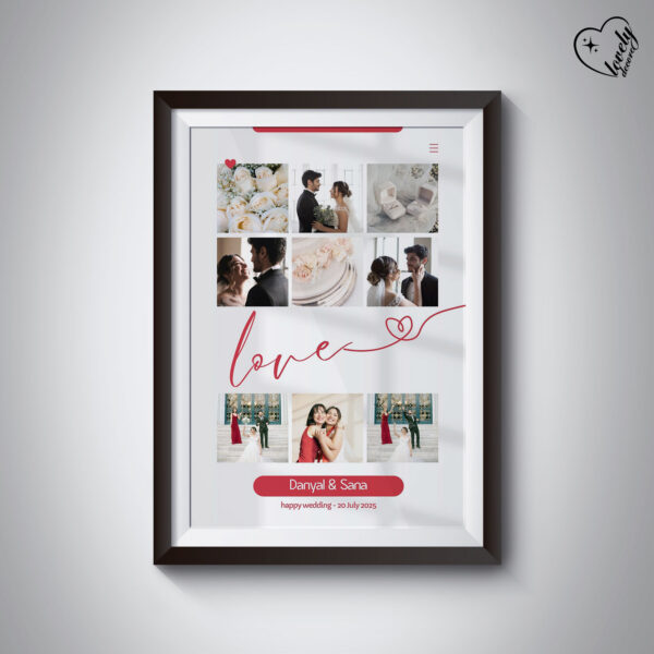 Customized Wedding Frame with Glass – A Cherished Wedding Gift